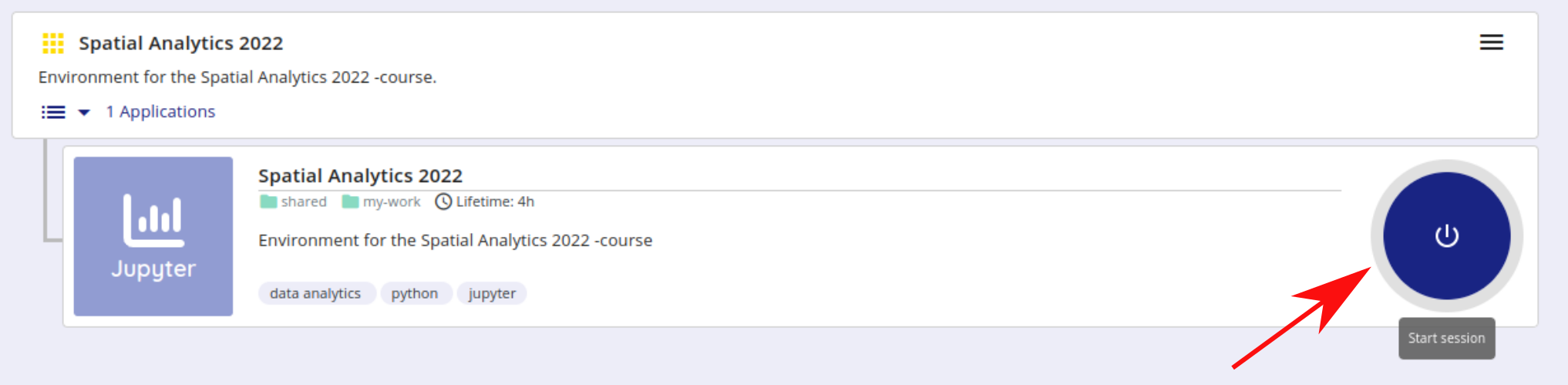 Launch new Jupyter Lab instance